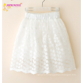 Chlidren Lace Trim Plissé Jupes courtes brodées de Wide Out doublé